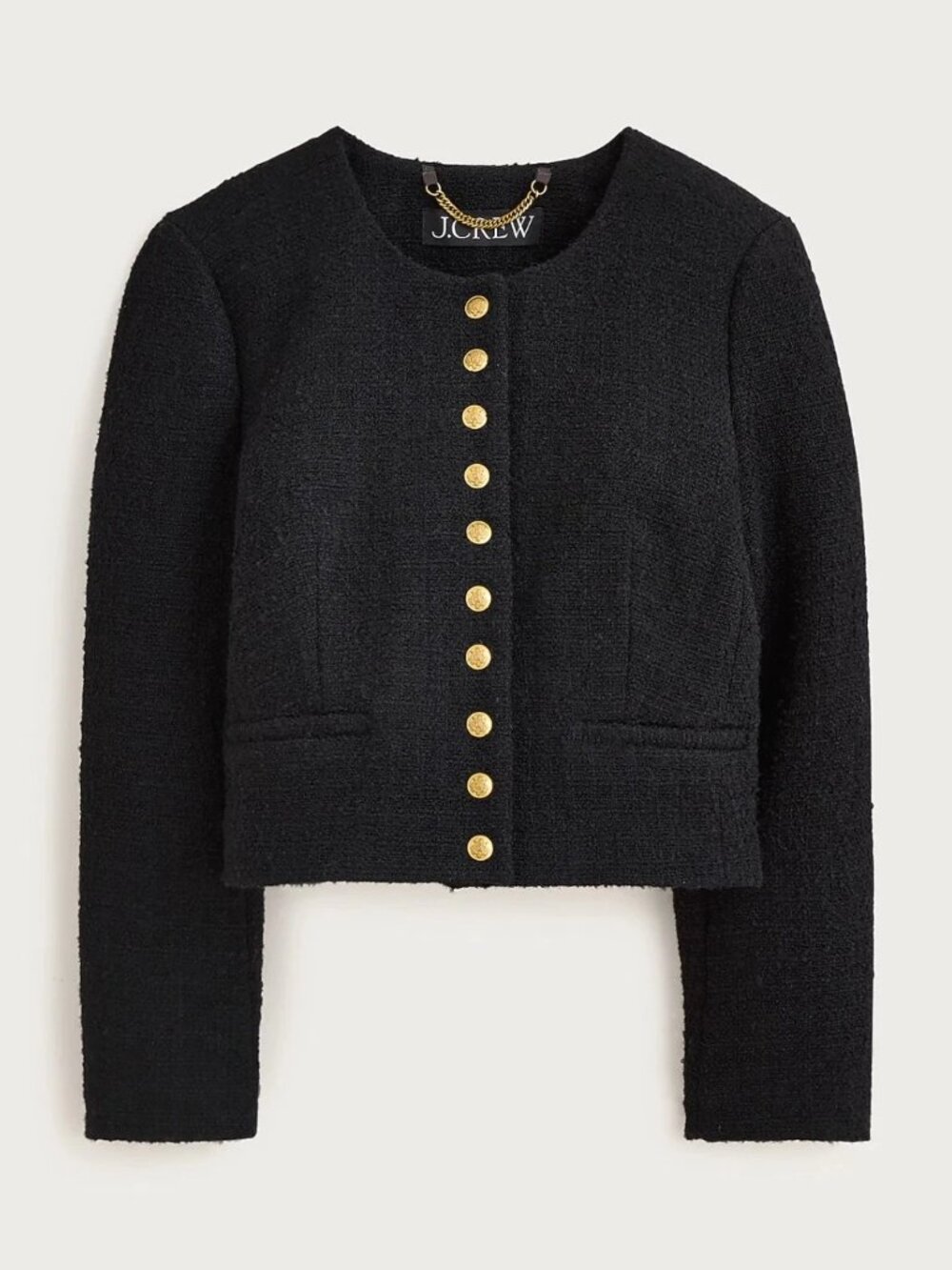 J.CREW Women's Black Bridgette Tweed Jacket Size 10 {$268}